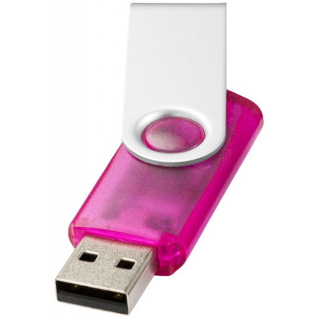 Chiave USB 4GB girevole effetto traslucido
