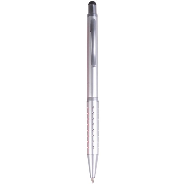 Penna in metallo, con touch screen - refill blu