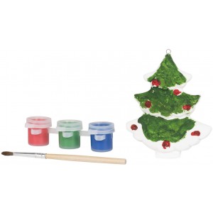 Set con albero di Natale da dipingere