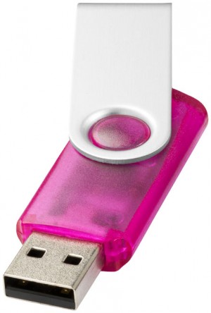 Chiave USB 4GB girevole effetto traslucido