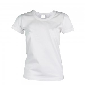 T-Shirt Bianca 100 % Cotone pettinato (145 g/m2), per Donna