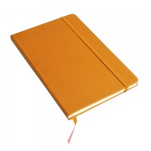 Quaderno con chiusura c/elastico e fogli a righe - carta color avorio