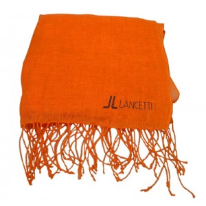 Sciarpa in lino arancio Lancetti
